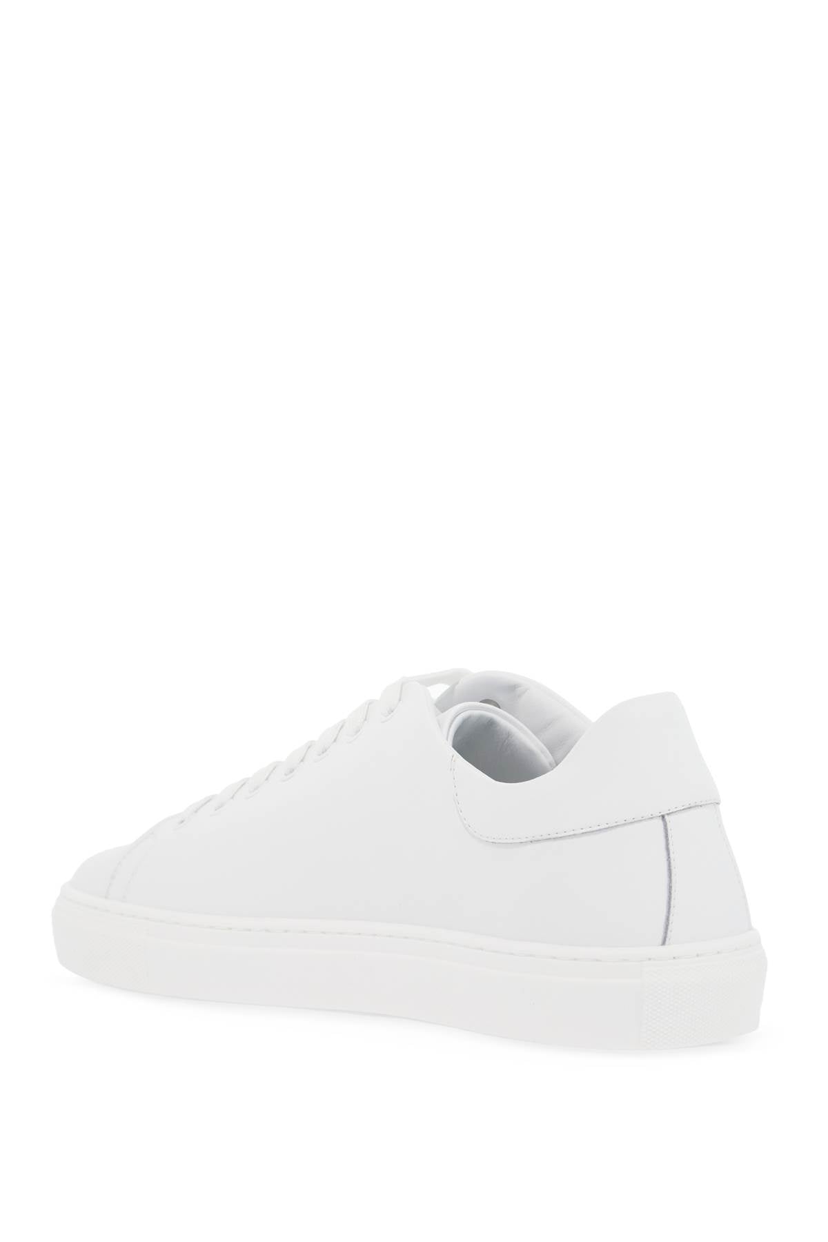 Moschino Leather Sneakers With Logo Print