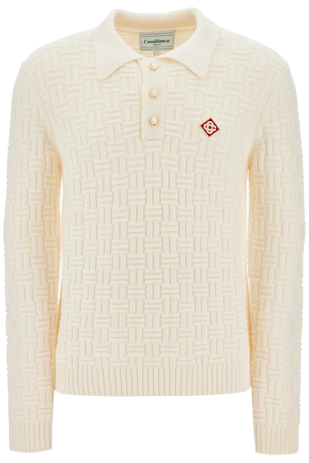 Casablanca Woolen Polo-Style Pullover