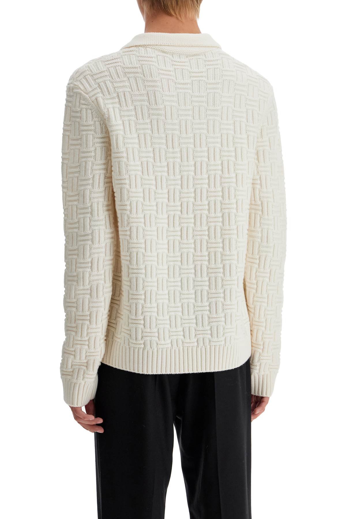 Casablanca Woolen Polo-Style Pullover