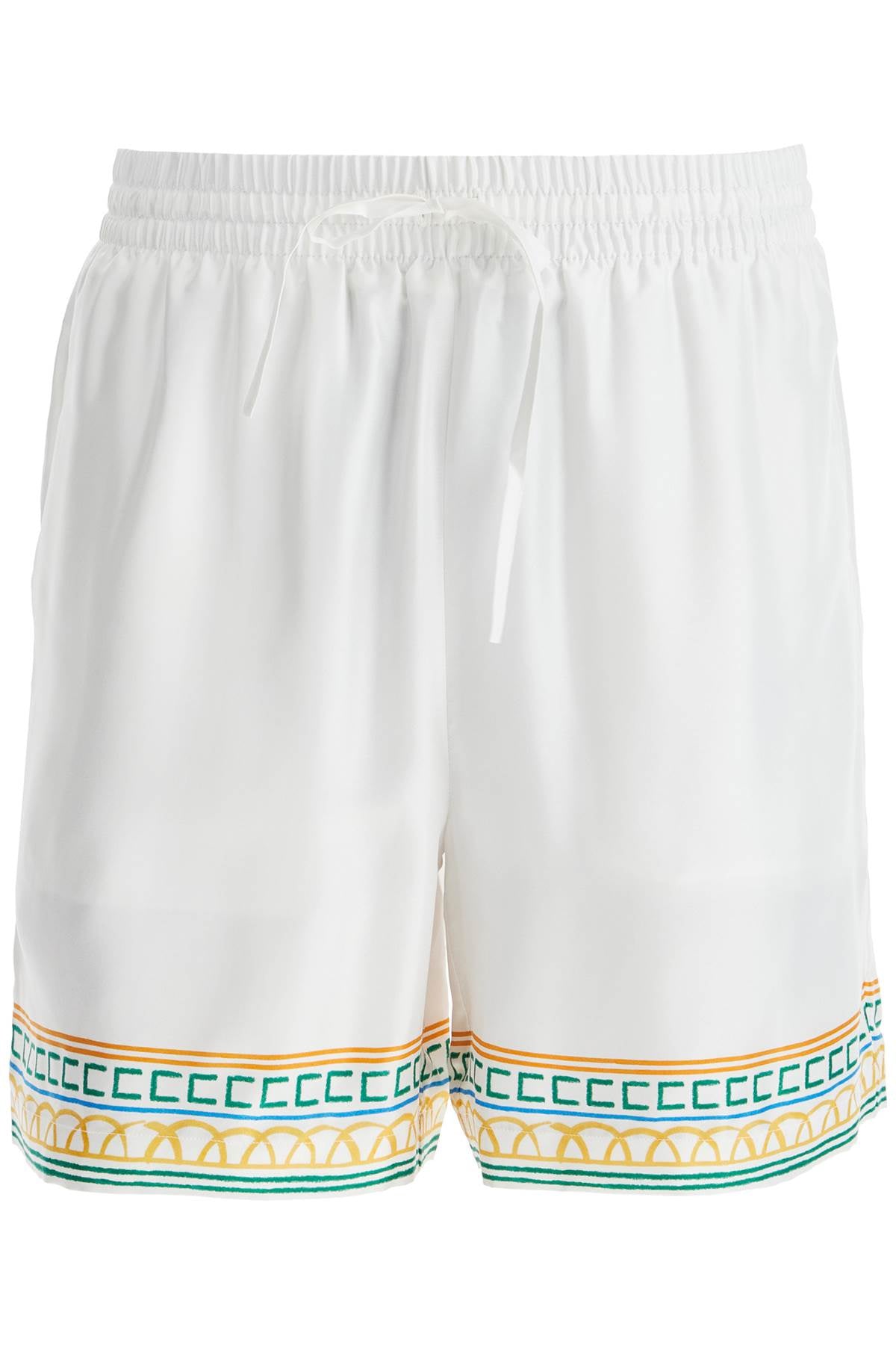 Casablanca Silk Bermuda Shorts Crayon Temple