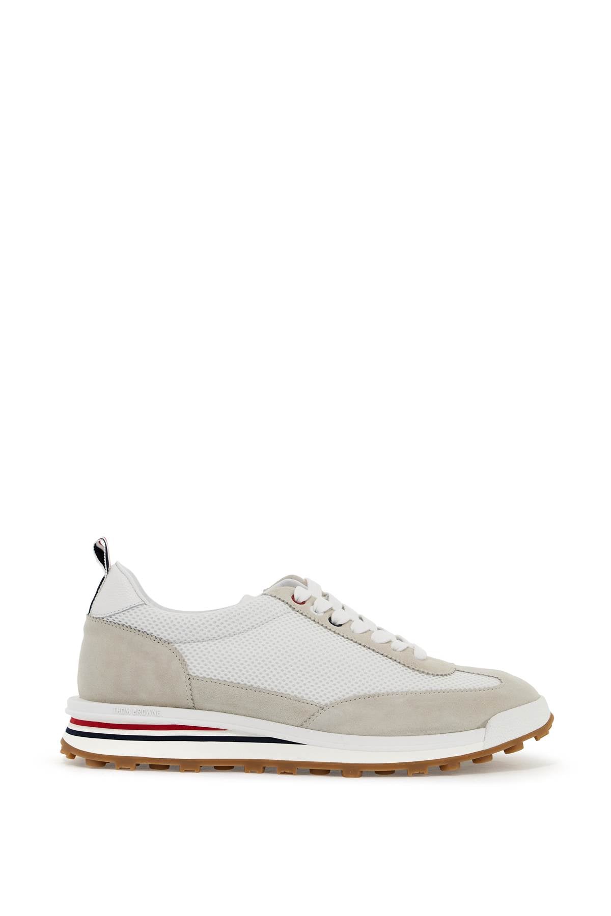 Thom Browne Mesh And Suede Leather Sneakers In 9