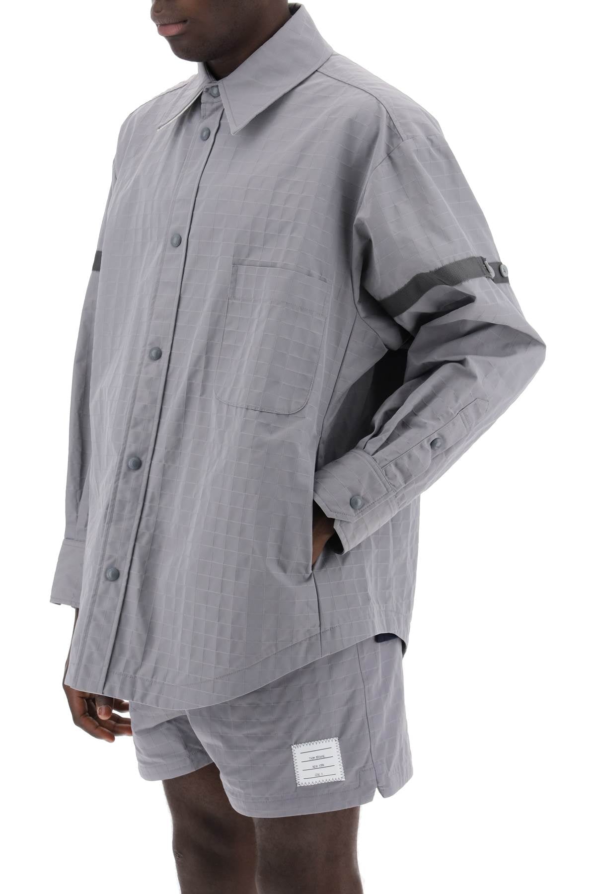 Thom Browne Nylon Ripstop Overshirt In