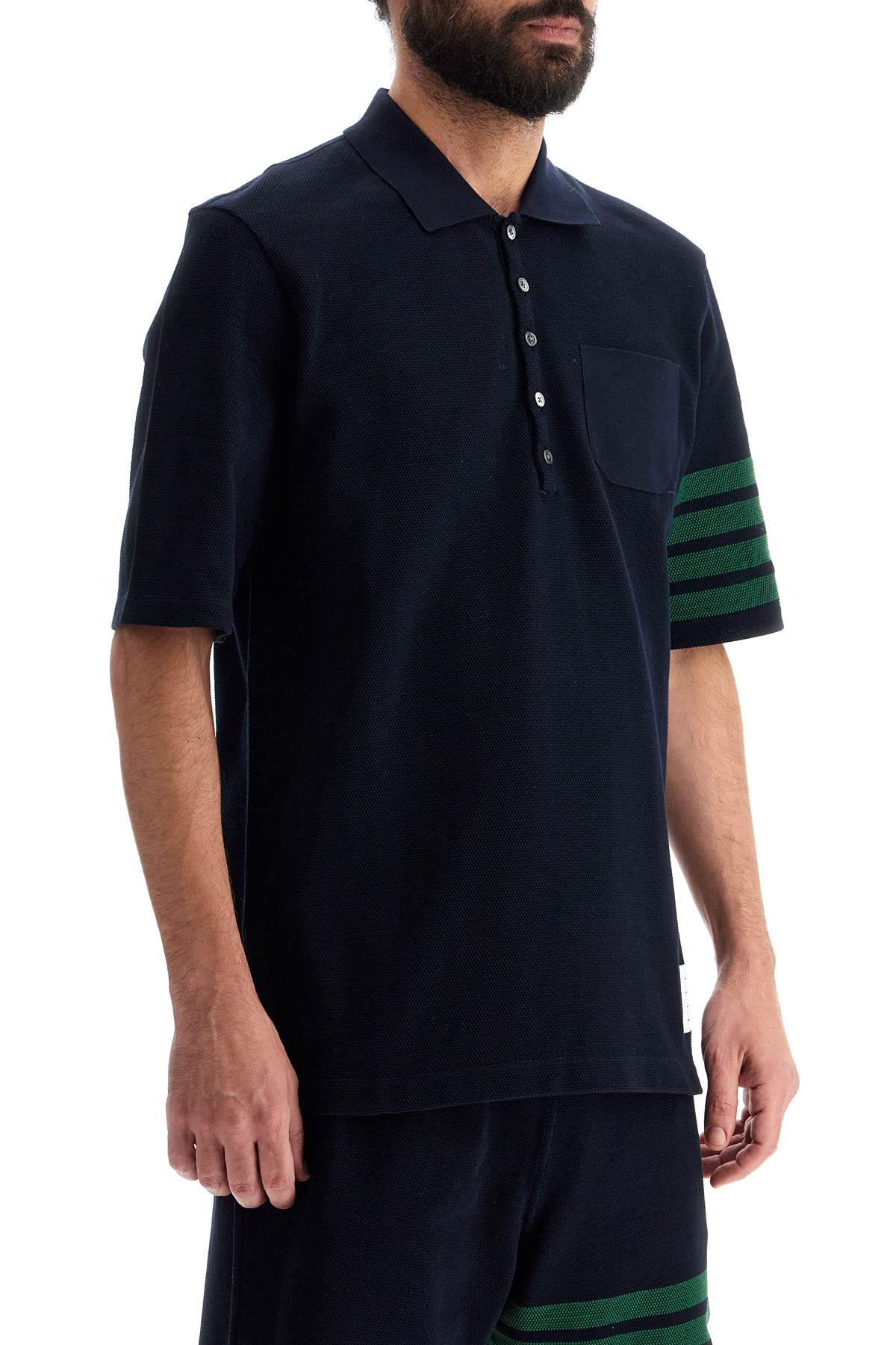 Thom Browne 4-Bar Polo Shirt