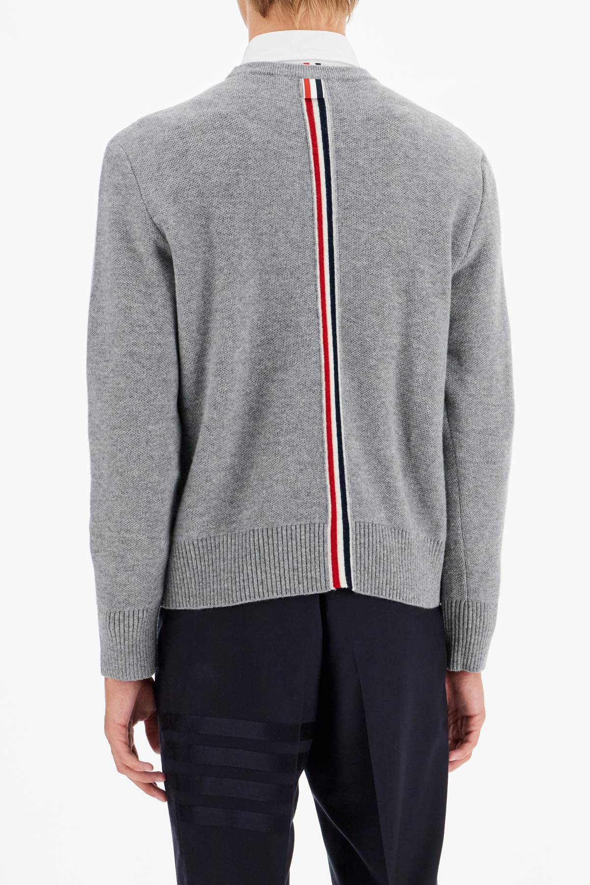 Thom Browne Wool Piqu Crewneck Pullover