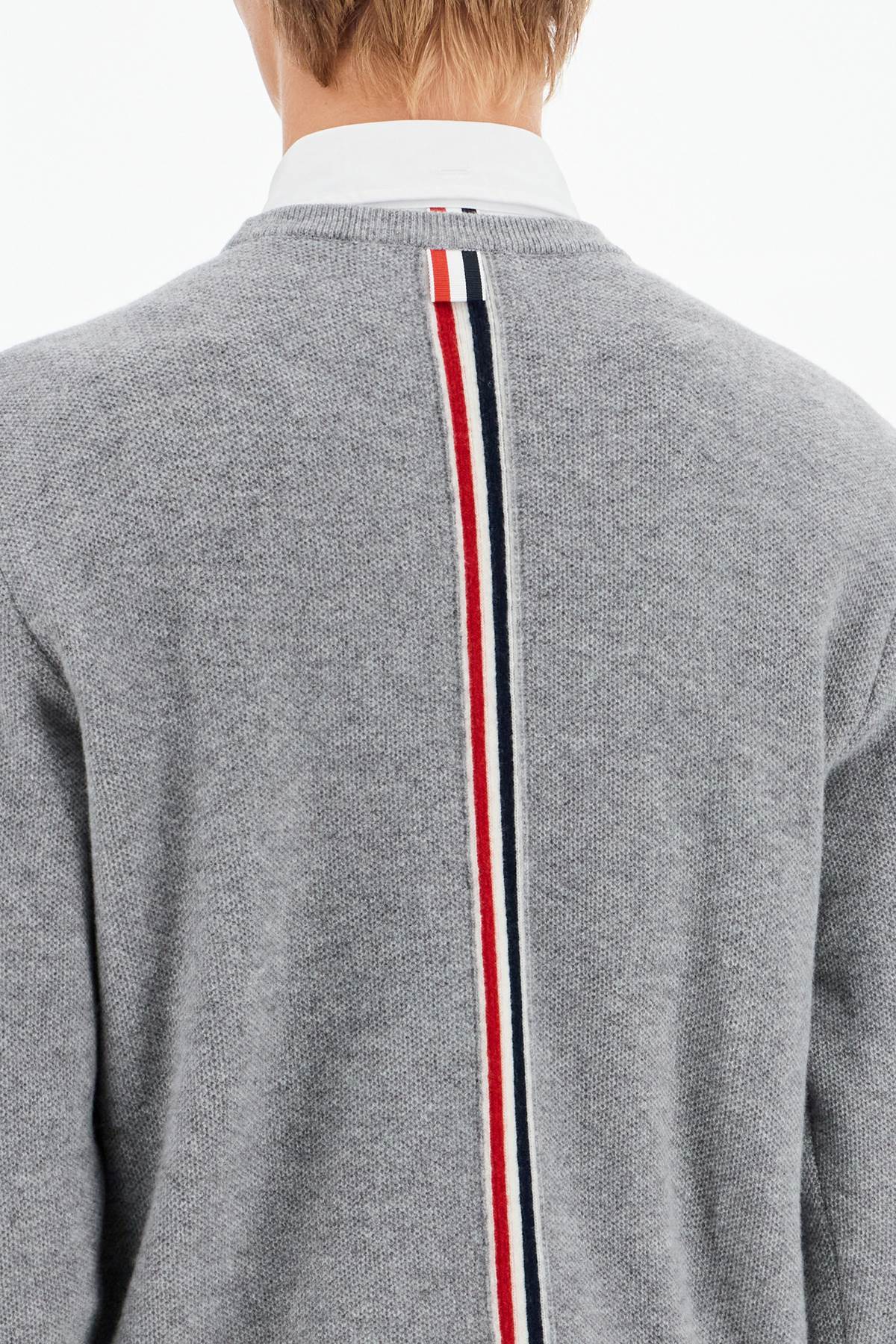 Thom Browne Wool Piqu Crewneck Pullover