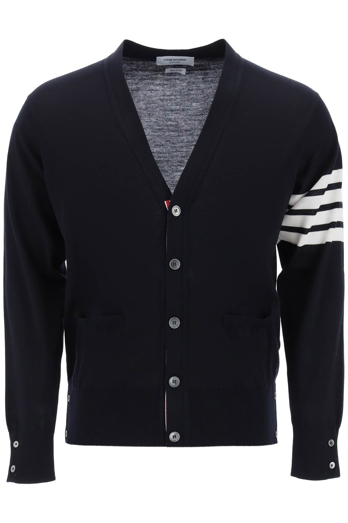 Thom Browne Merino Wool 4-Bar Cardigan