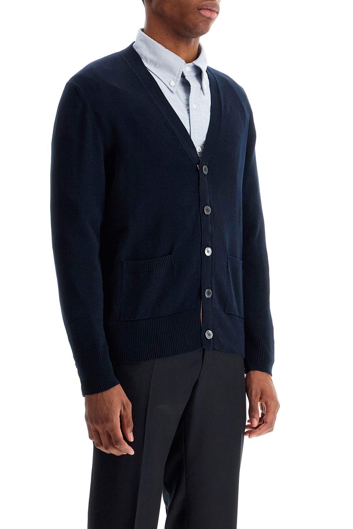 Thom Browne 4-Bar Cotton Cardigan For