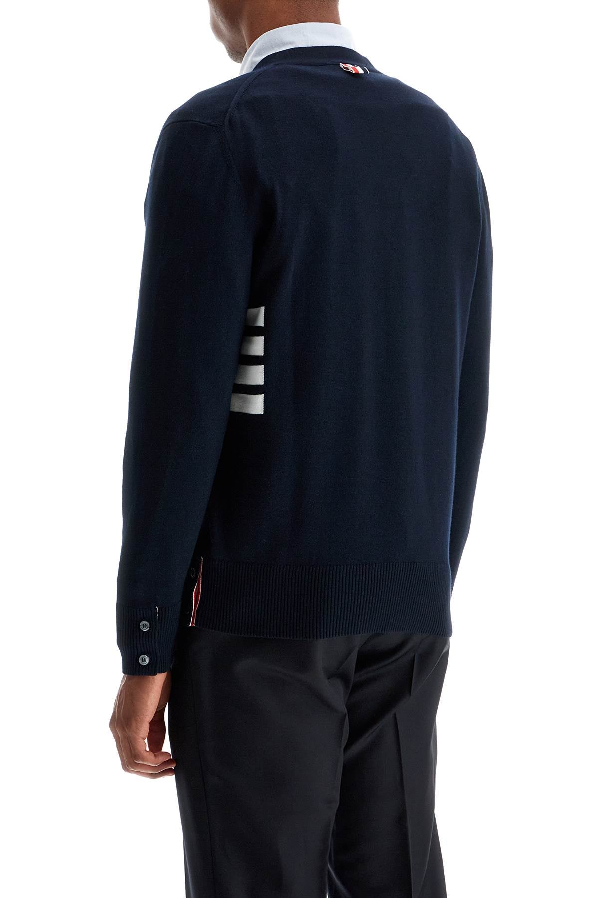 Thom Browne 4-Bar Cotton Cardigan For