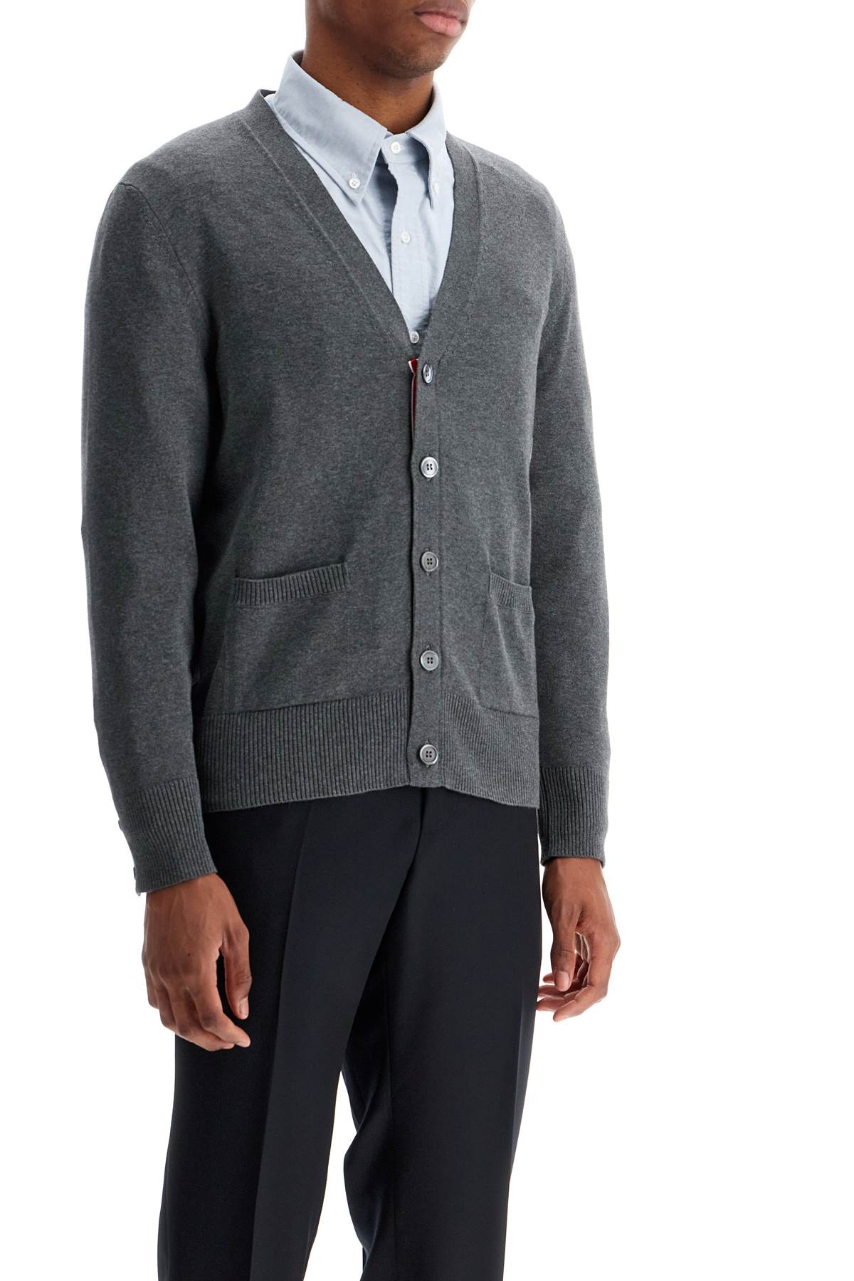 Thom Browne 4-Bar Cotton Cardigan For