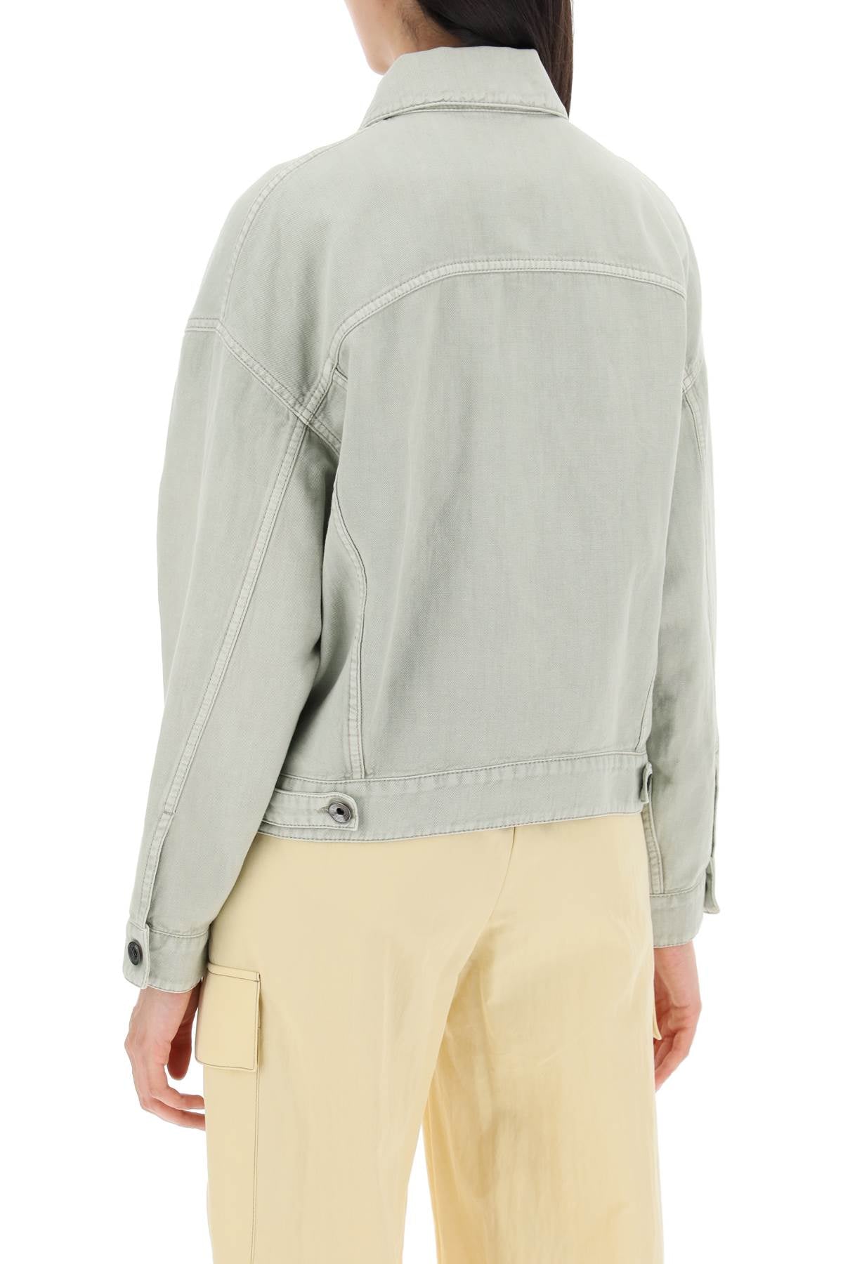 Brunello Cucinelli Cotton And Linen Cover Trucker Jacket