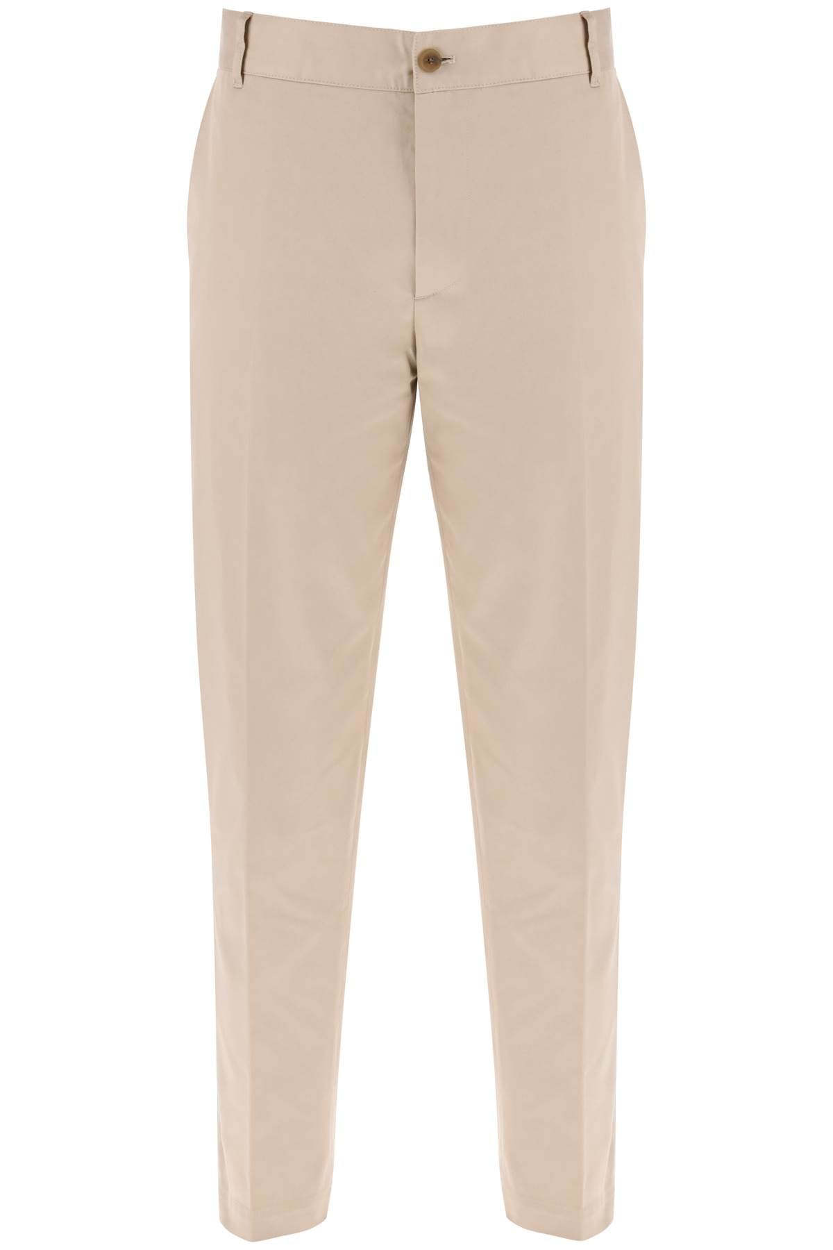 Maison Kitsune Pantaloni Chino In Gabardina Di Cotone