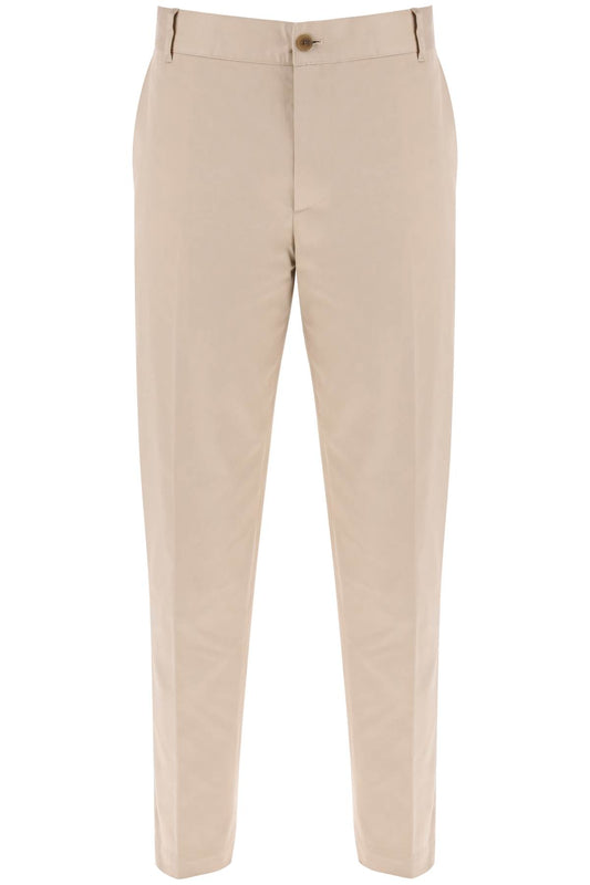 Maison Kitsune Pantaloni Chino In Gabardina Di Cotone