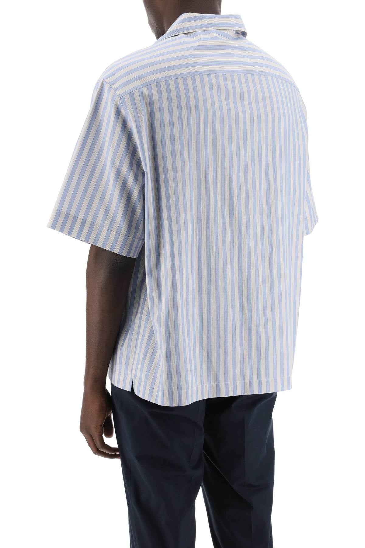 Etro Pegasus Striped Bowling Shirt