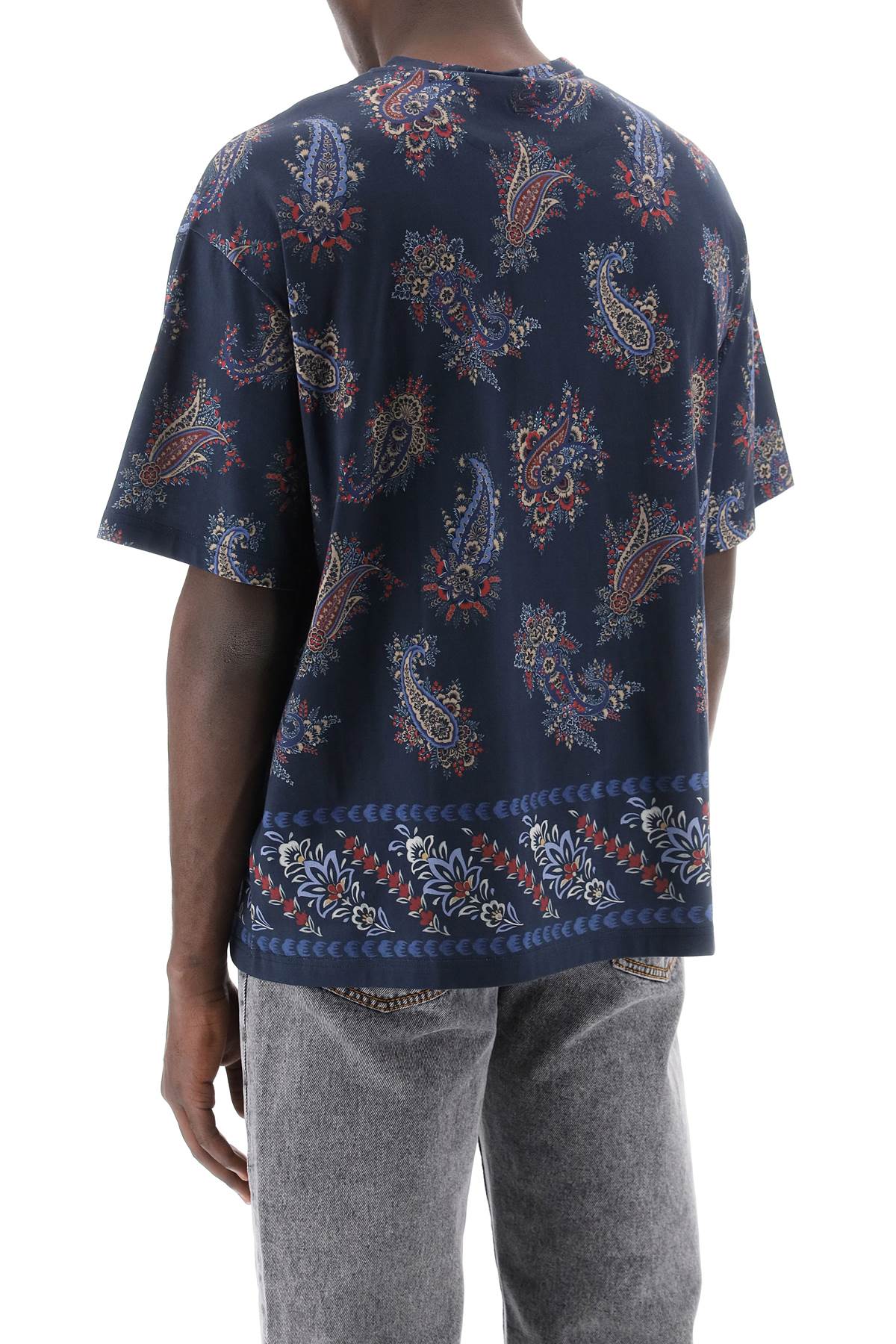 ETRO T-Shirt Girocollo Con Stampa Paisley