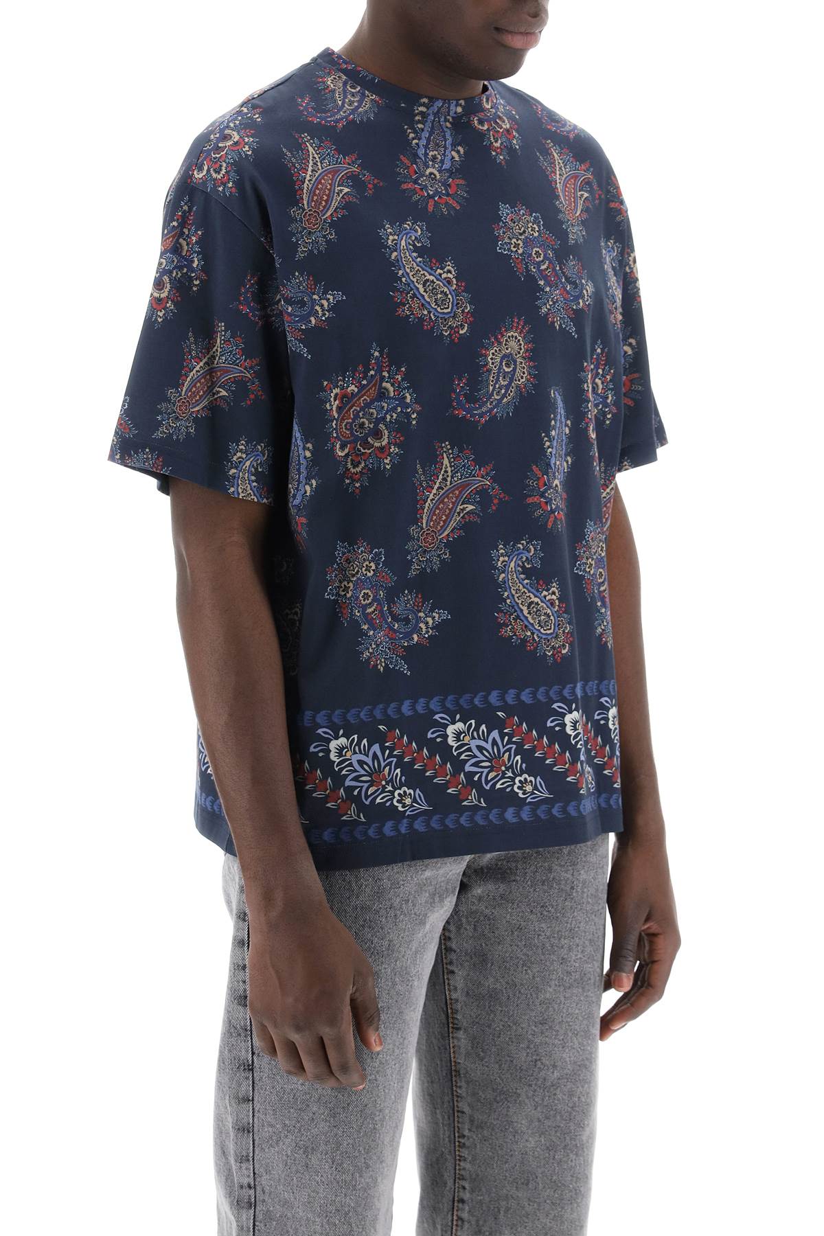 ETRO T-Shirt Girocollo Con Stampa Paisley