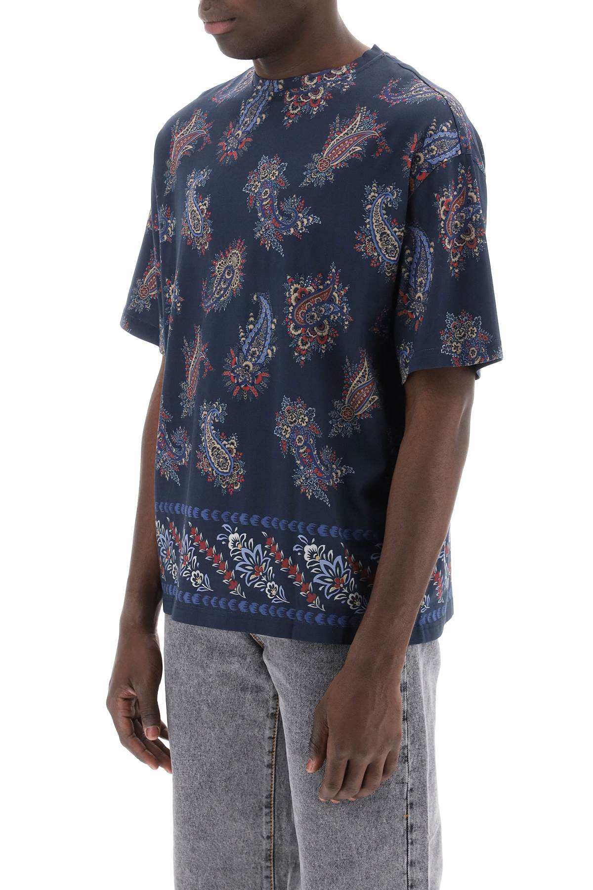 ETRO T-Shirt Girocollo Con Stampa Paisley