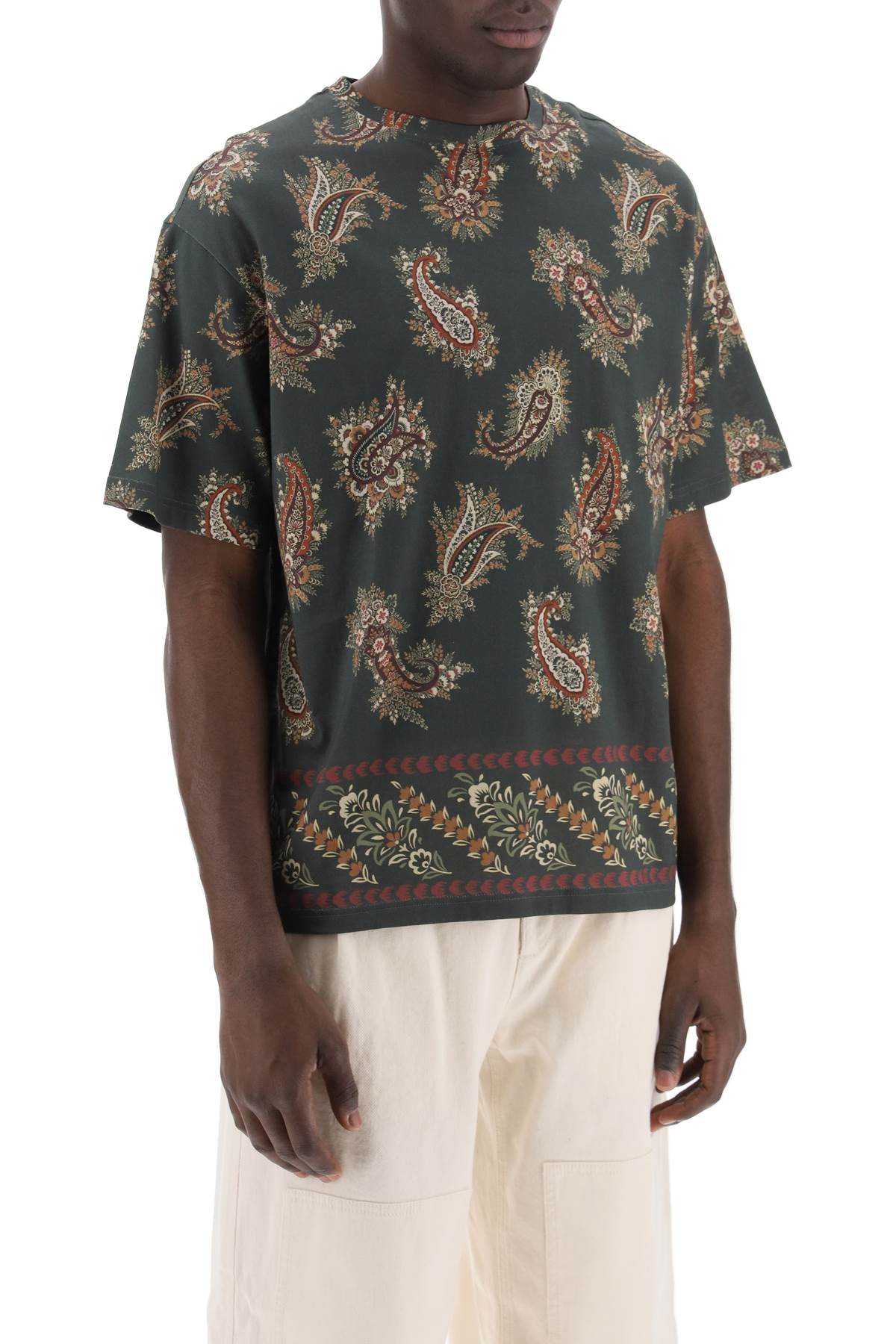 Etro T-Shirt Girocollo Con Stampa Paisley