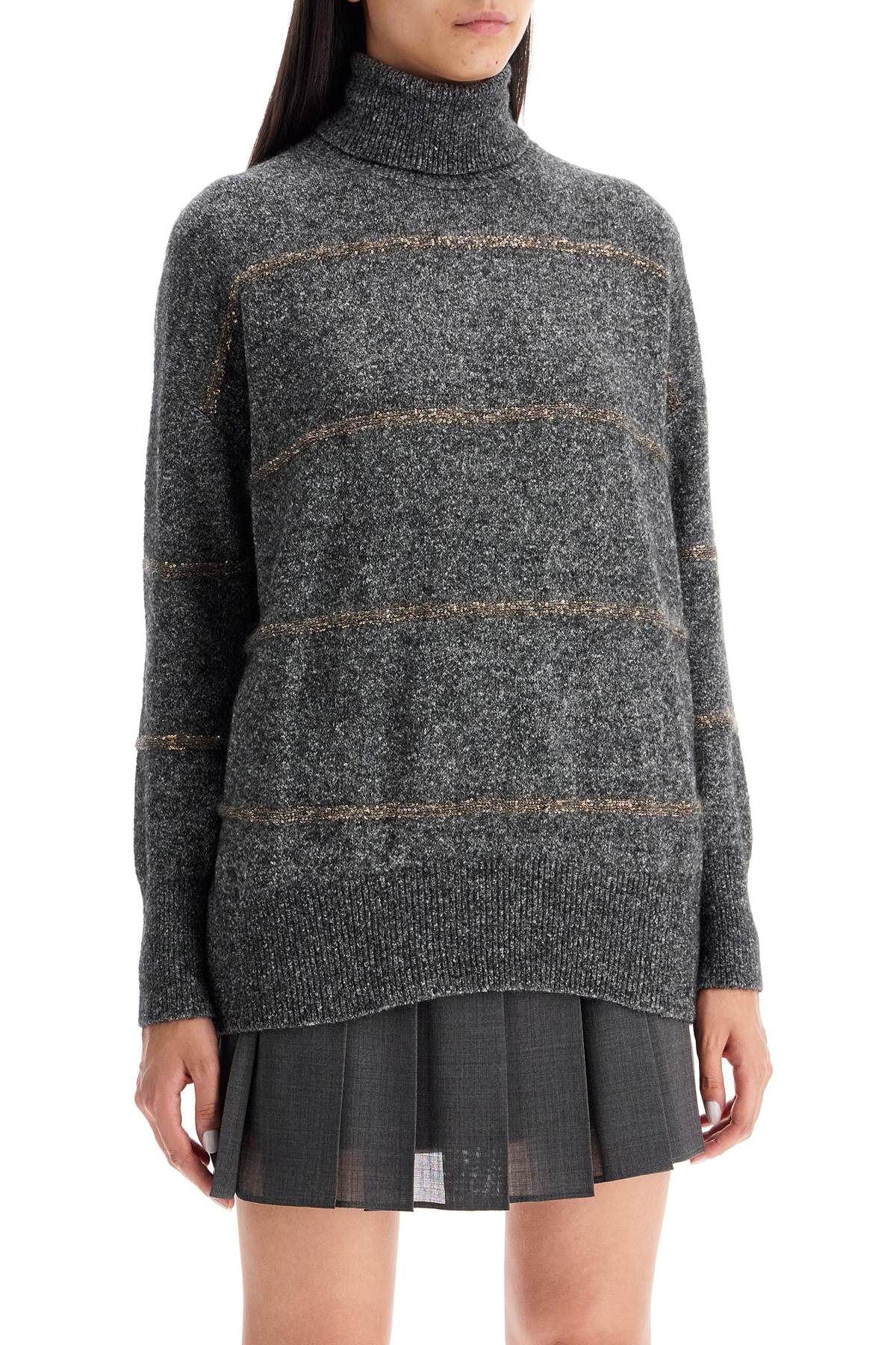 Brunello Cucinelli Striped Dolcevita Sweater