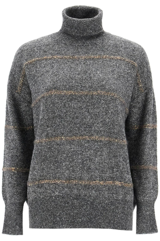 Brunello Cucinelli Striped Dolcevita Sweater