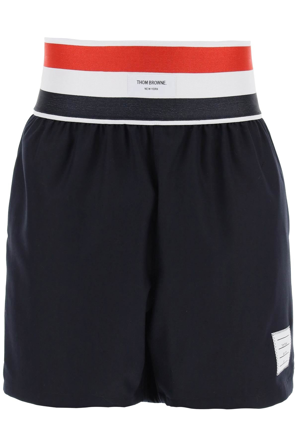 Thom Browne Elastic Waistband Bermuda Shorts In