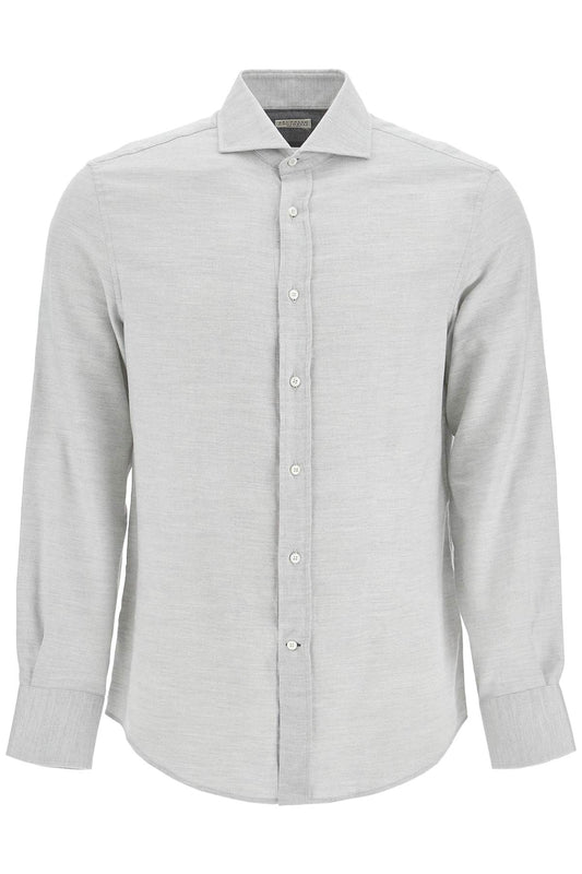 Brunello Cucinelli Easy Fit Cotton-Lyocell Shirt