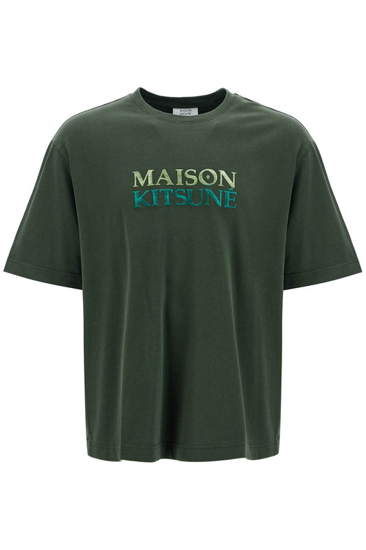 Maison Kitsune Oversized T-Shirt With Gradient Logo