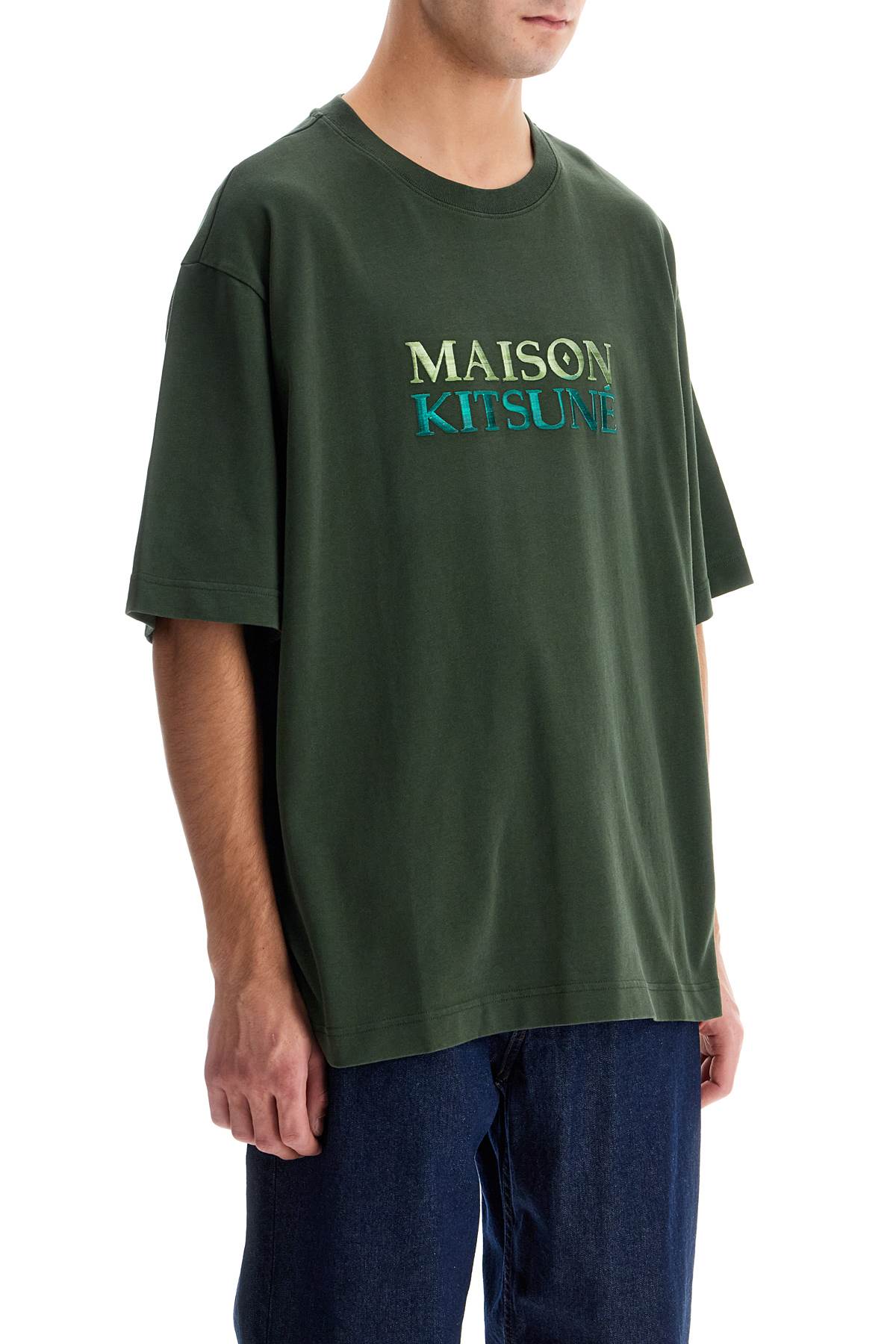 Maison Kitsune Oversized T-Shirt With Gradient Logo