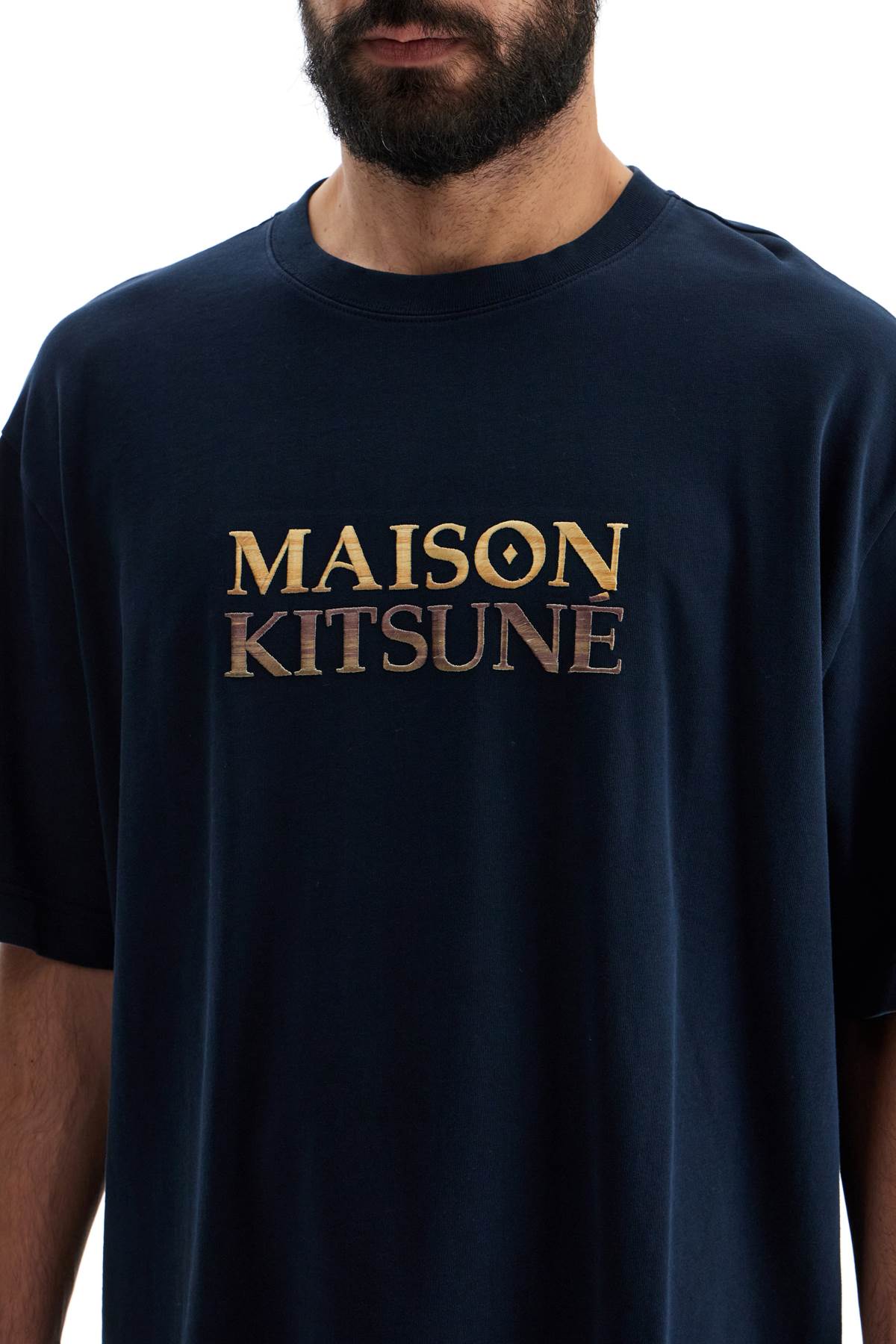 Maison Kitsune Oversized T-Shirt With Gradient Logo