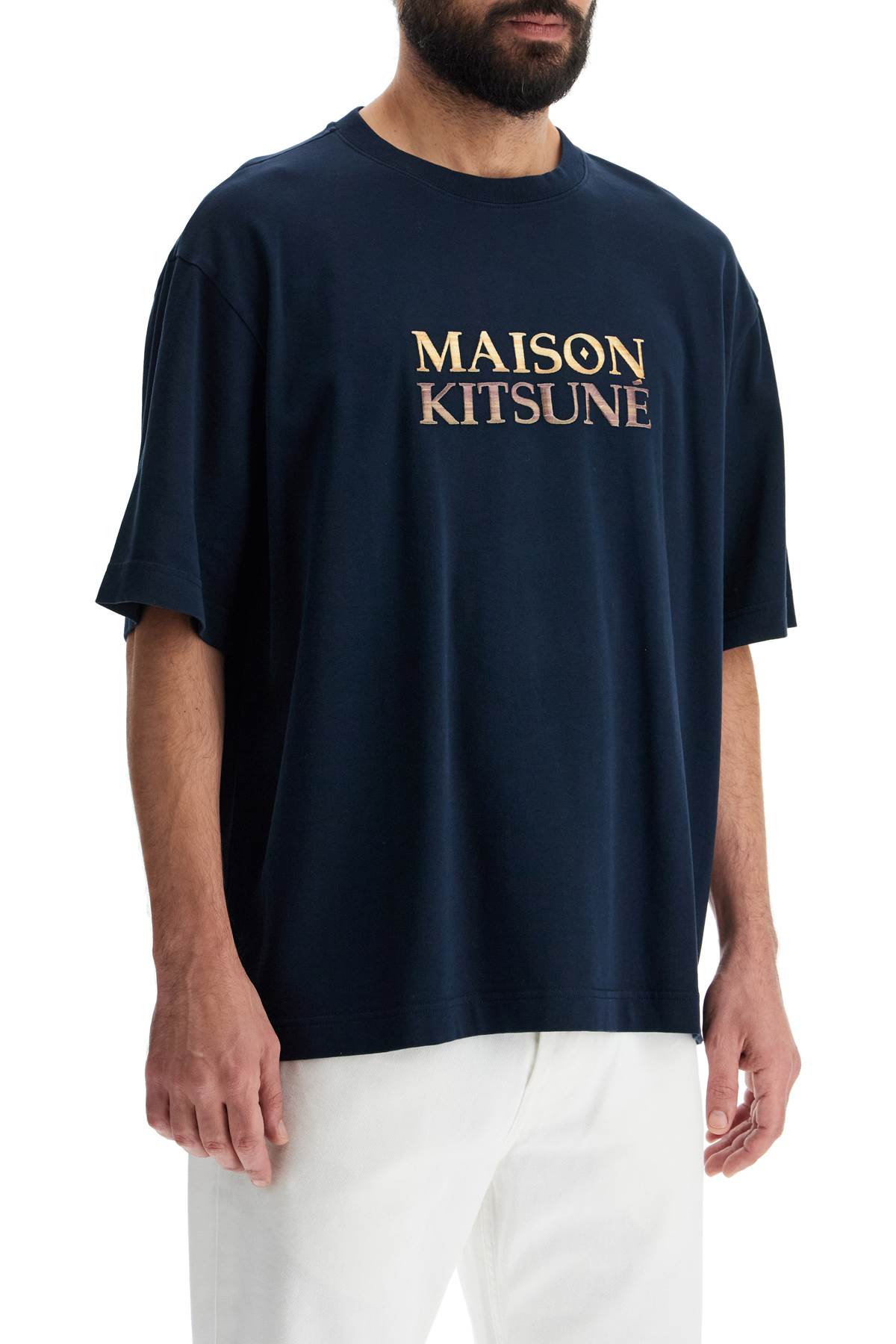 Maison Kitsune Oversized T-Shirt With Gradient Logo