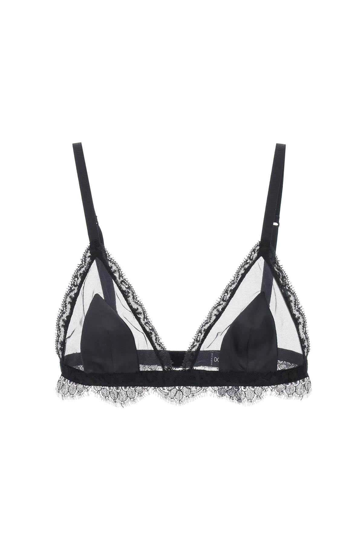 Dolce & Gabbana Triangle Satin And Lace Bra