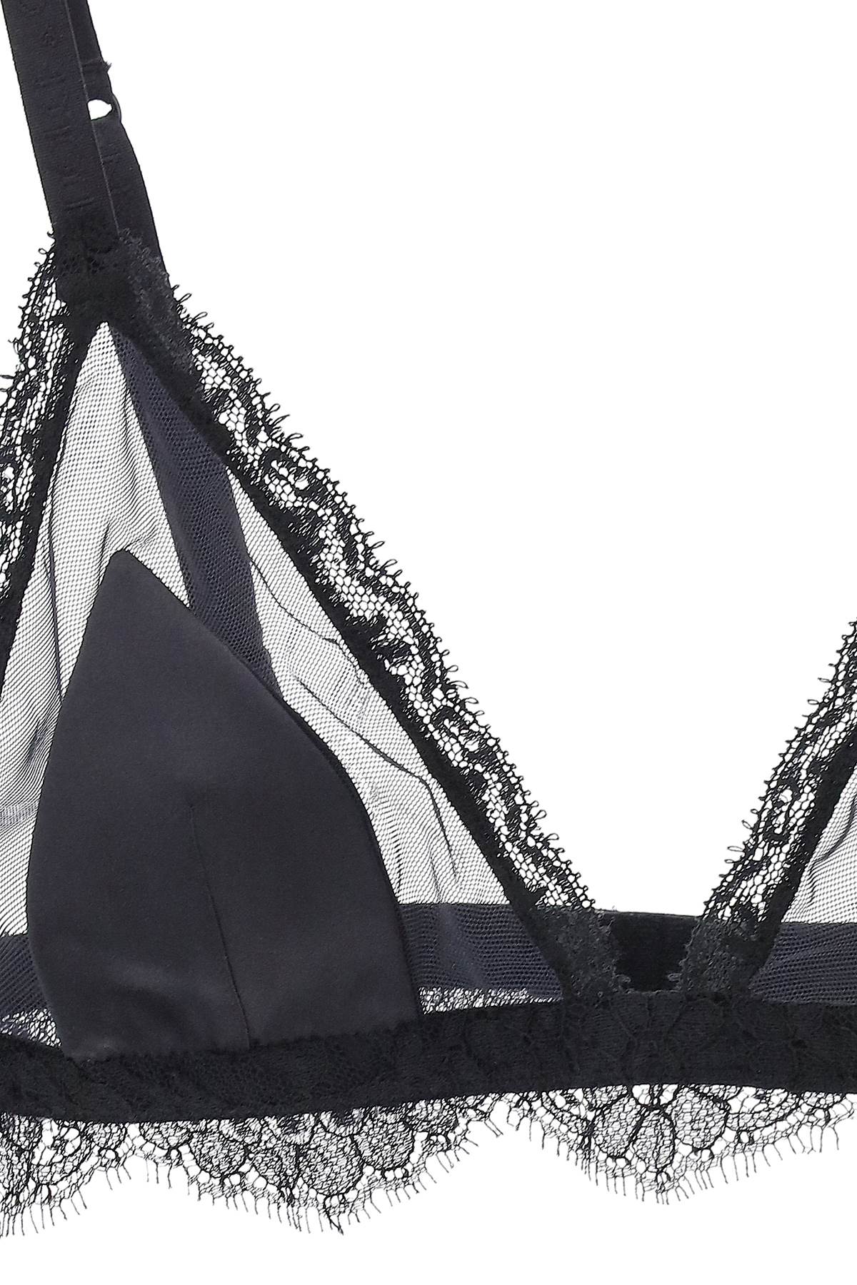 Dolce & Gabbana Triangle Satin And Lace Bra