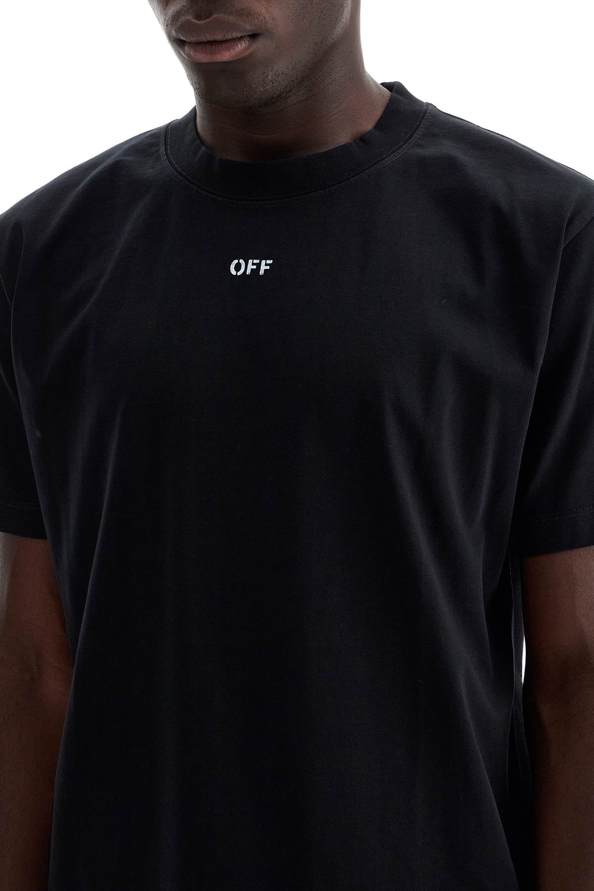 OFF-WHITE T-Shirt Girocollo Con Stampa Off