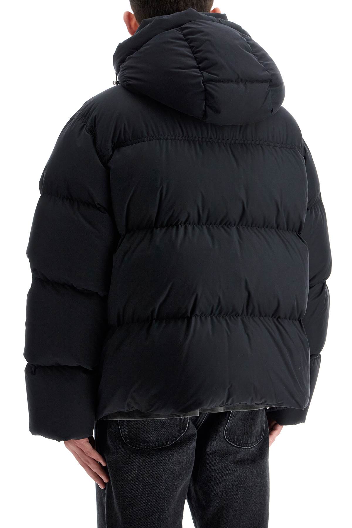 Off-White Down Jacket With Logo Patch