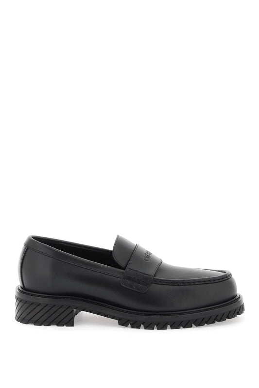 Off-White Leather Loafers For