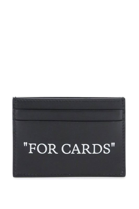 Off-White Bookish Card Holder With Lettering