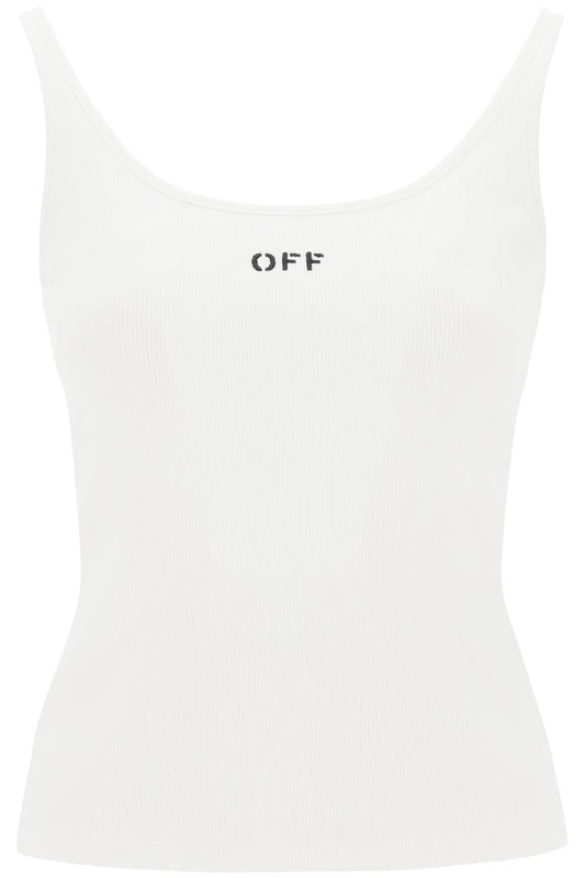 Off-White Tank Top With Off Embroidery