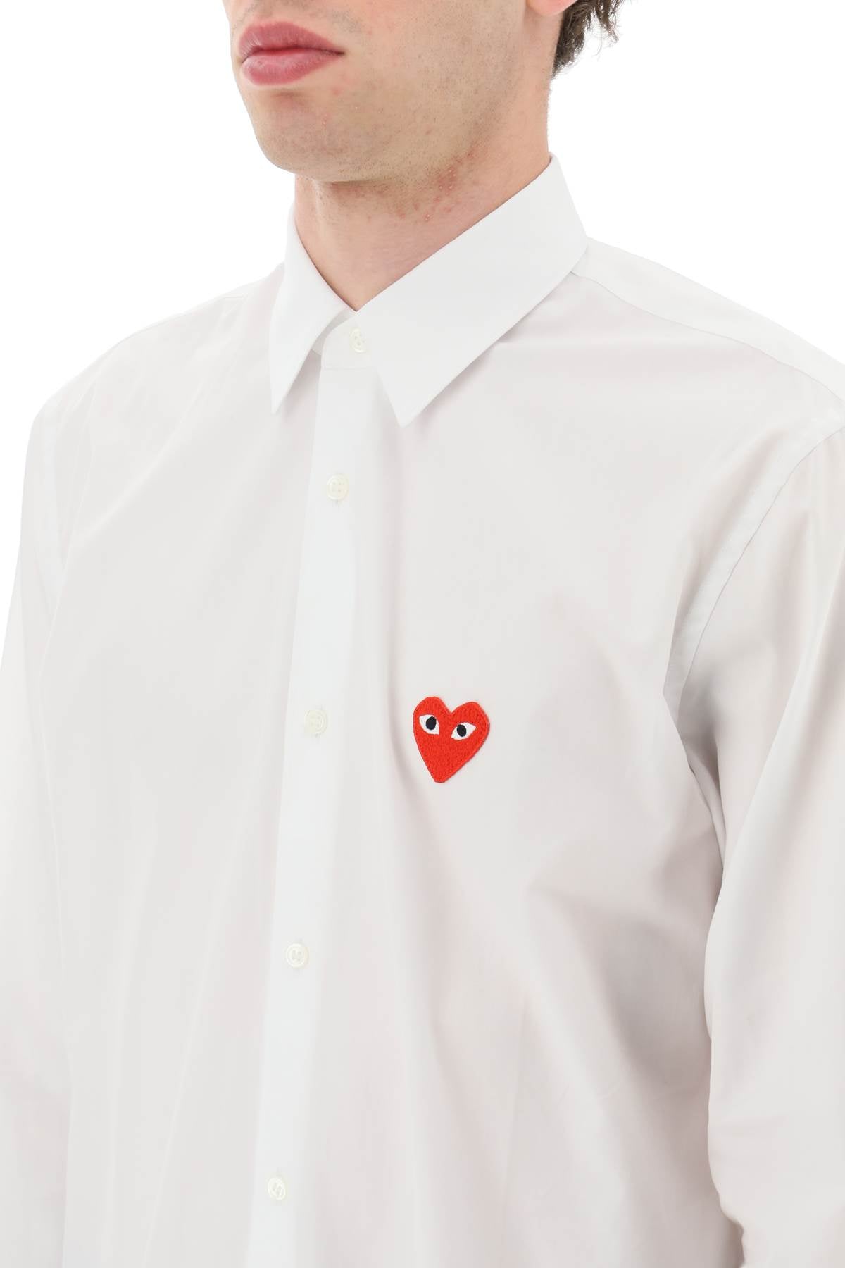 Comme Des Garcons Play Heart Patch Unisex Shirt