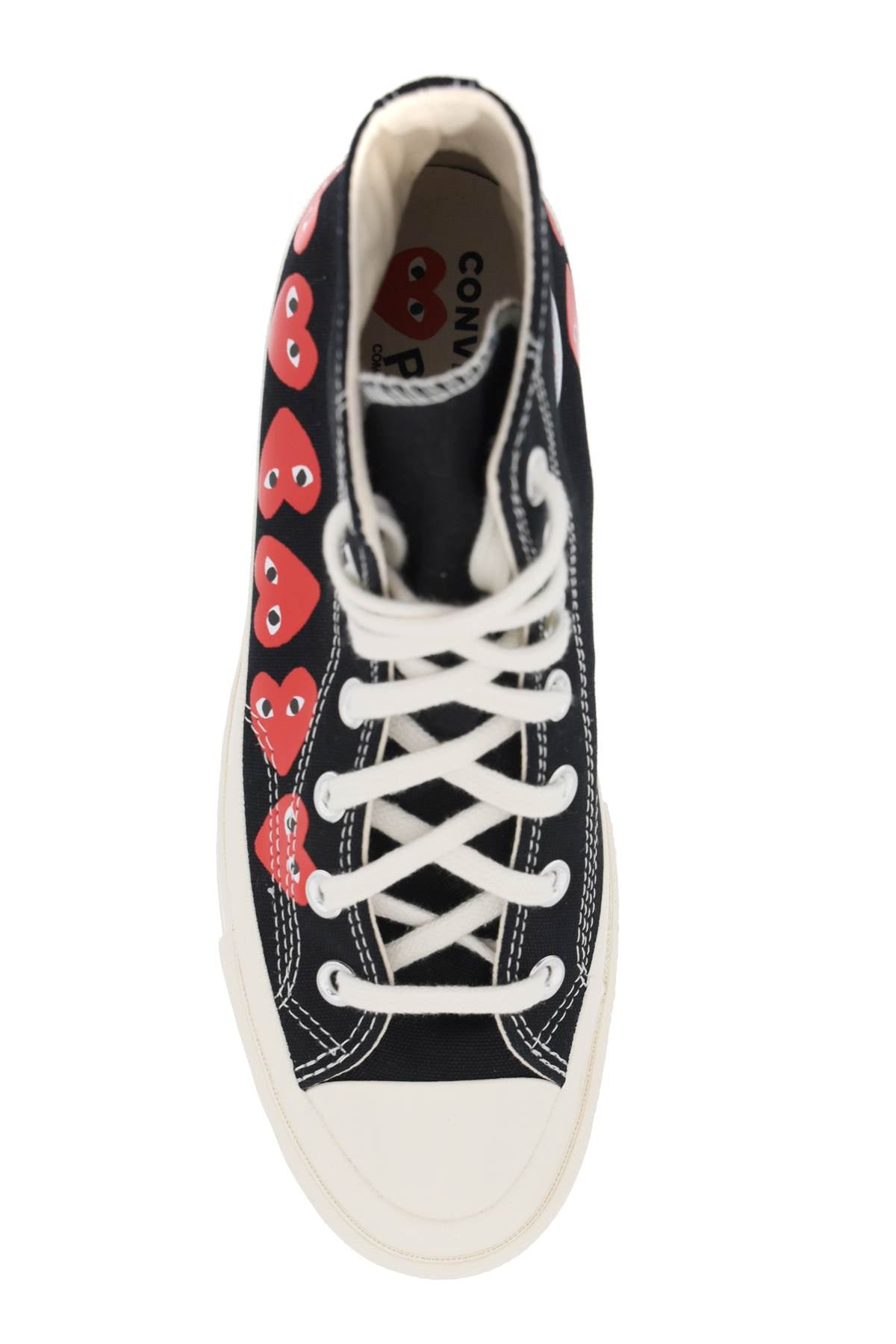 Comme Des Garcons Play Multi Heart Converse X Comme Des GarÃ§ons Play Hi-Top Sneakers