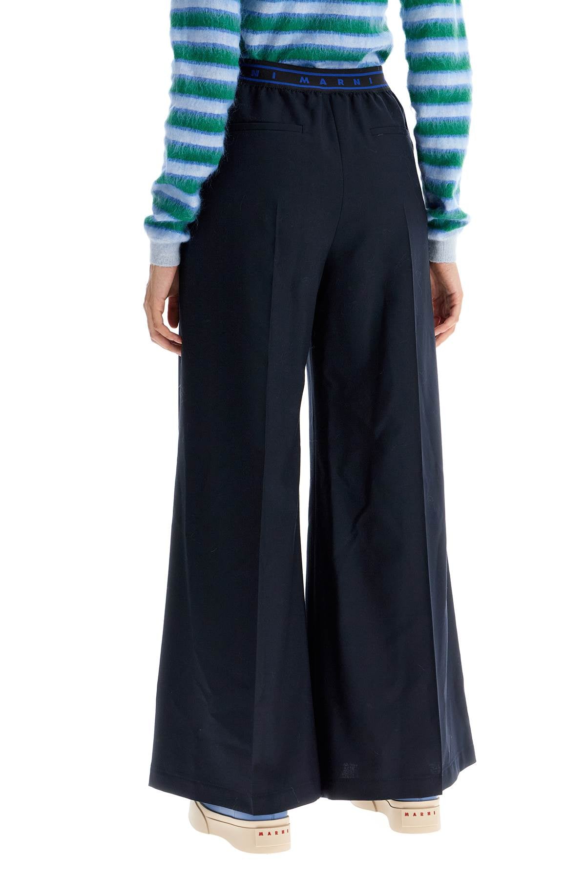 Marni Tropical Wool Palazzo Pants For