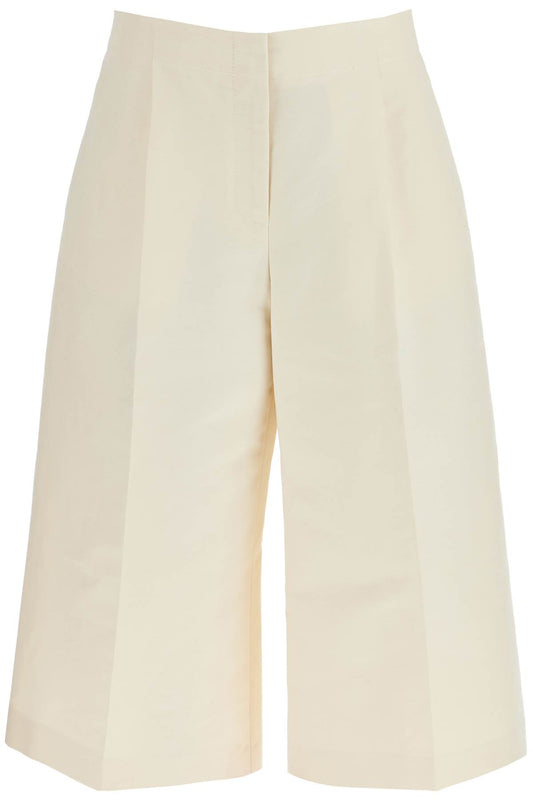 Marni Cropped Cotton Pants In Pure Cotton