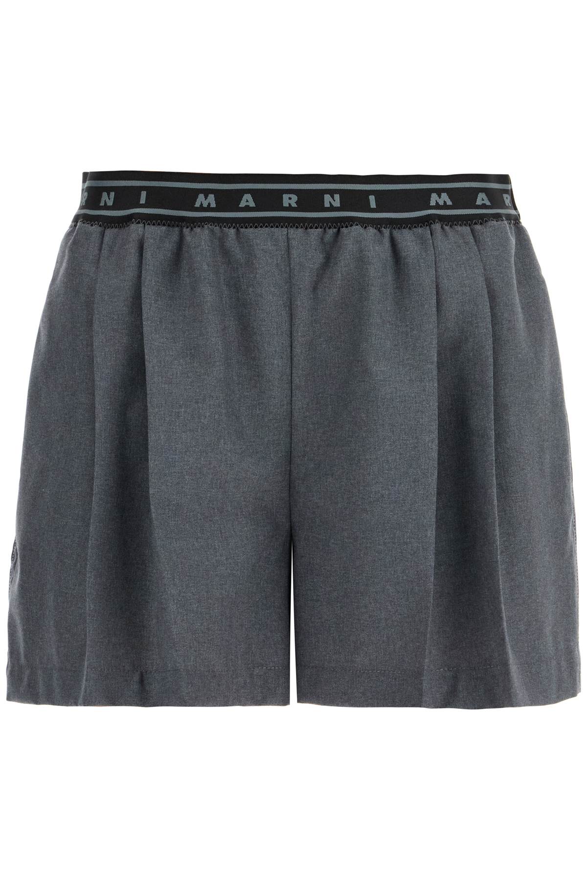 Marni Pleated Shorts With Branded Band