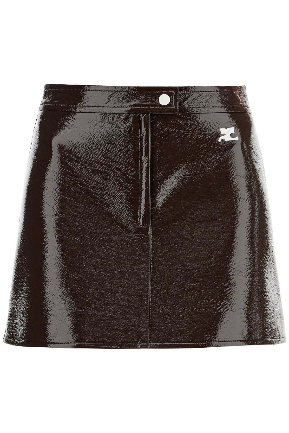 Courreges Re-Edition Vinyl Effect Mini Skirt