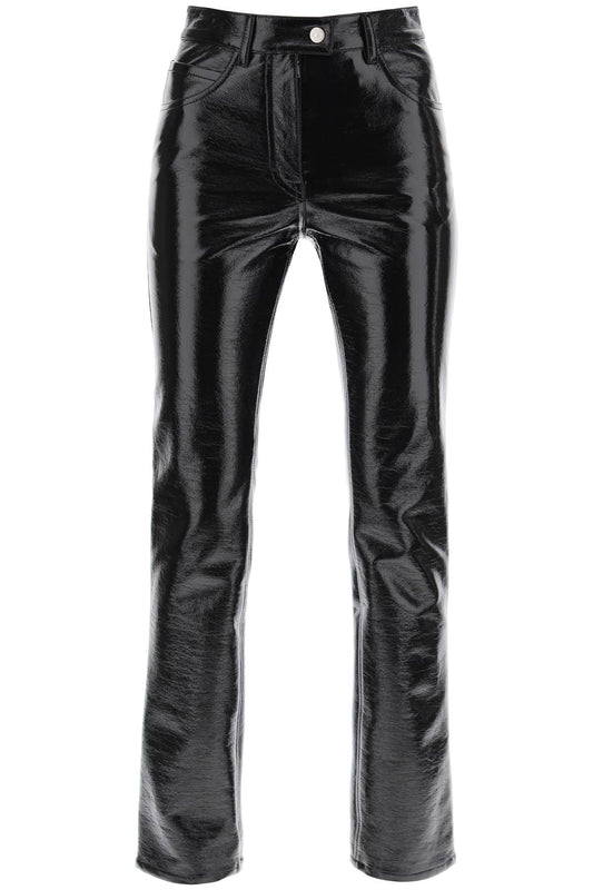 Courreges Vinyl-Effect Coated Cotton Pants