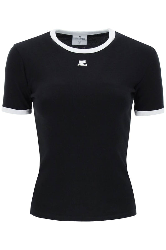 Courreges Re-Edition T-Shirt With Contrast Trims