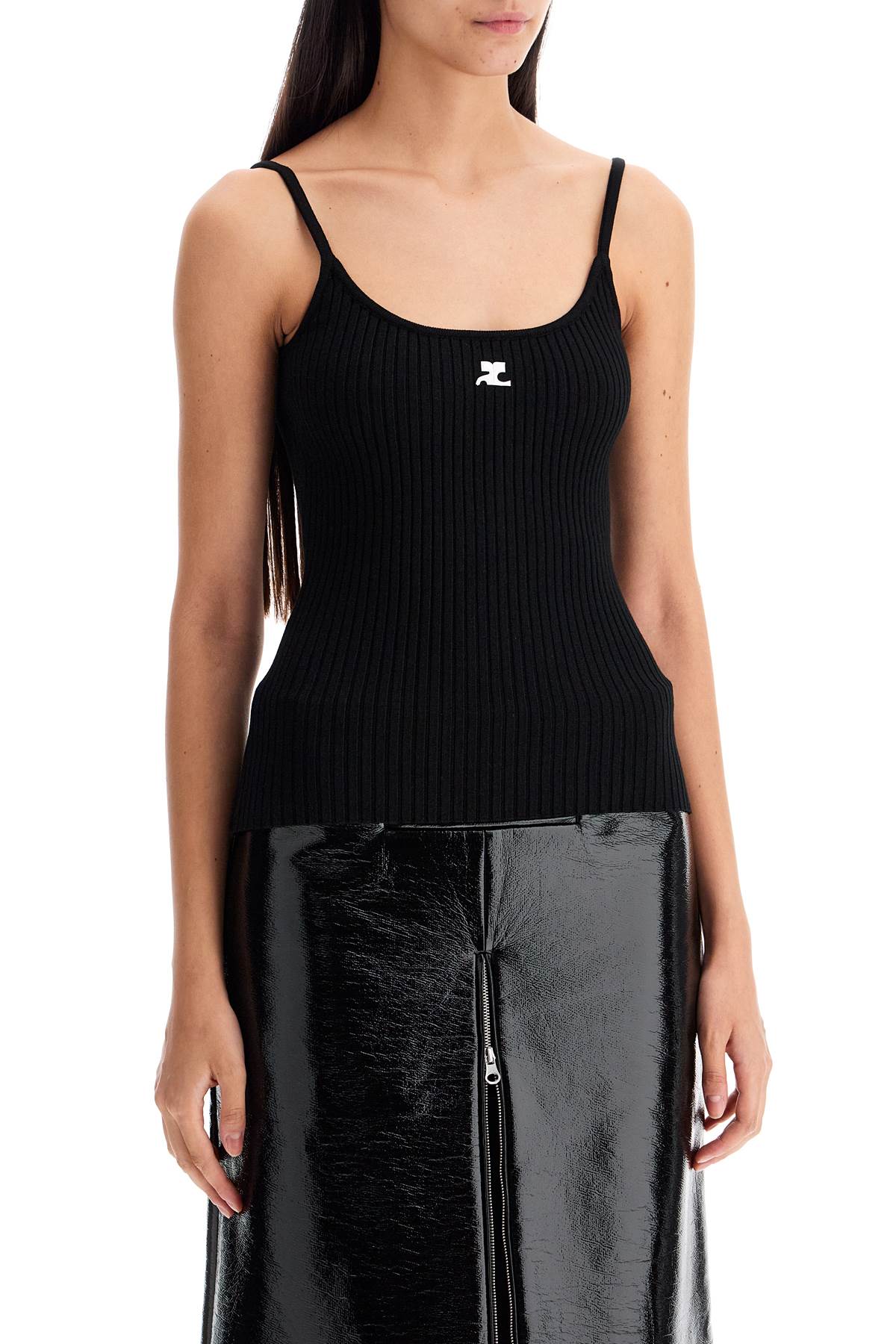 Courreges Rib Knit Tank Top