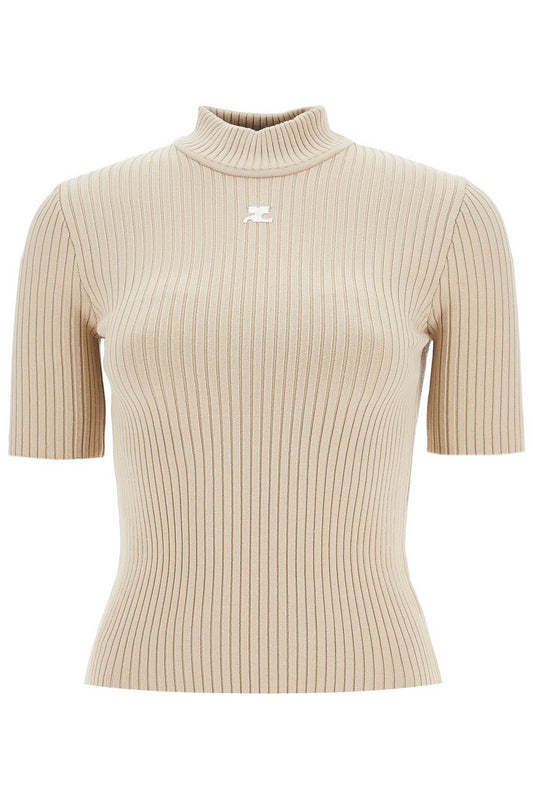 Courreges Short-Sleeved Ribbed Re-E