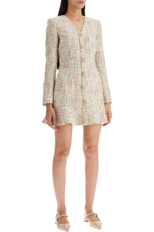 Self Portrait Short Multicolor Tweed Dress