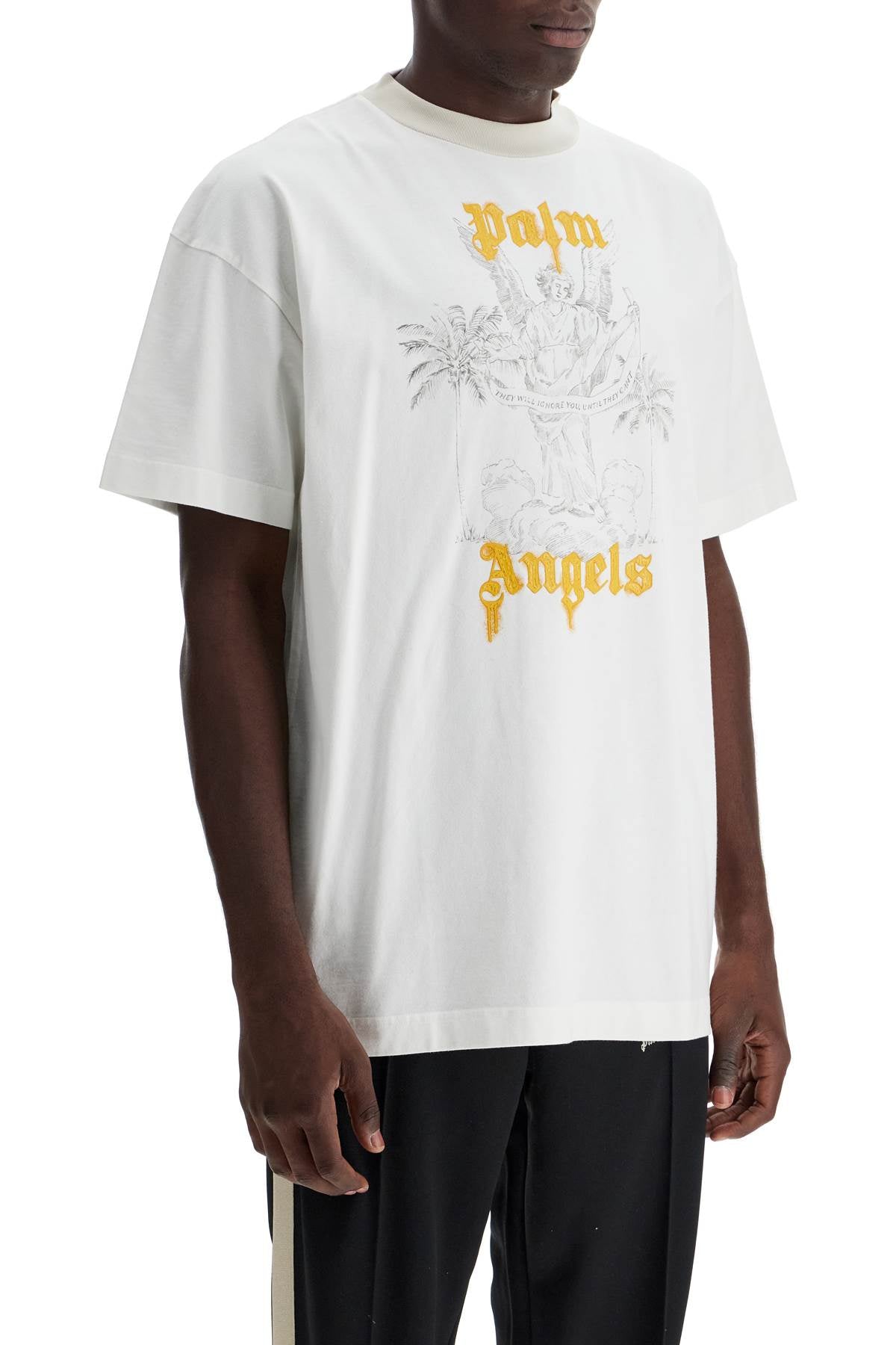 PALM ANGELS T-Shirt Oversize Stampa Pencil