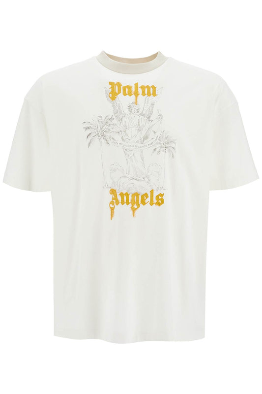 PALM ANGELS T-Shirt Oversize Stampa Pencil