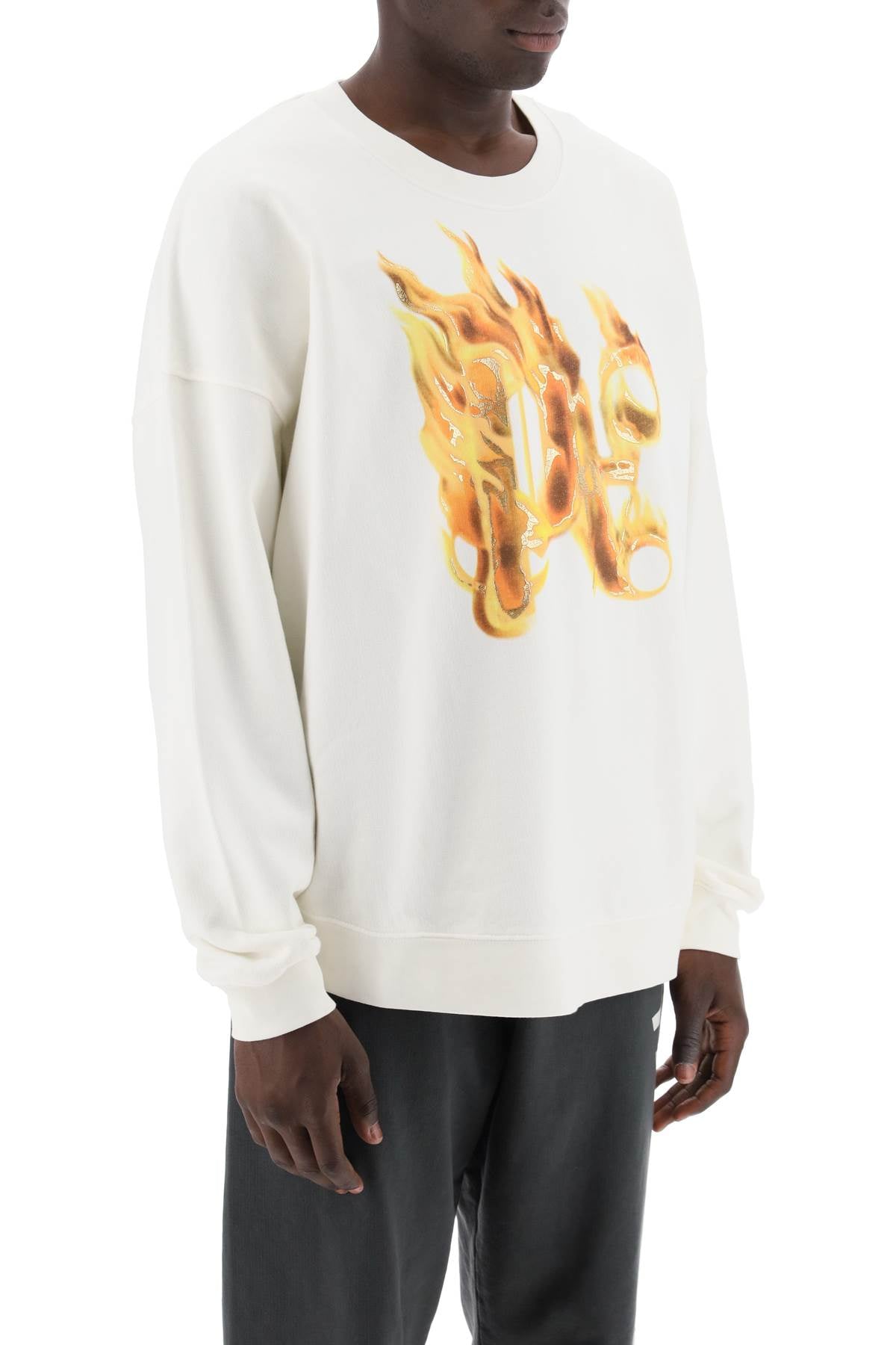 Palm Angels Burning Monogram Crewneck